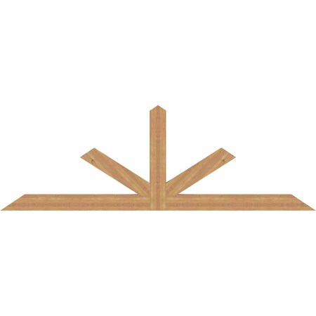 Ekena Millwork Saratoga Timber Gable Bracket, Western Red Cedar, 108"W x 36"H x 3 1/2"D x 5 1/2"F, 8/12 Pitch GBW108X36X0406SAR00SWR